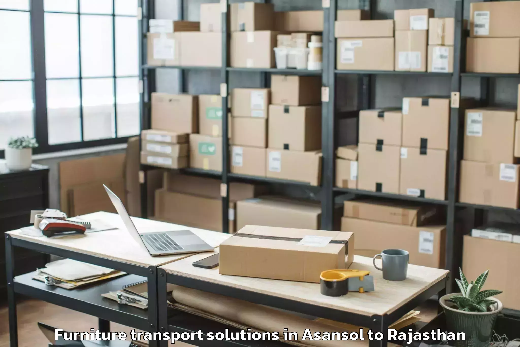 Book Asansol to Balotra Furniture Transport Solutions Online